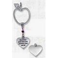 "Never Drive Faster..." Apple & Heart Car Charm